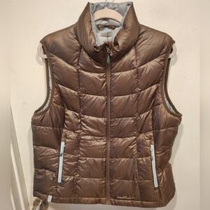 Wind River Women's Brown Down Filled Puffer Vest XL Gorpcore Packable Outdoor
